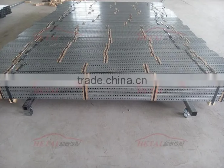 Galvanized square steel road sign post with holes