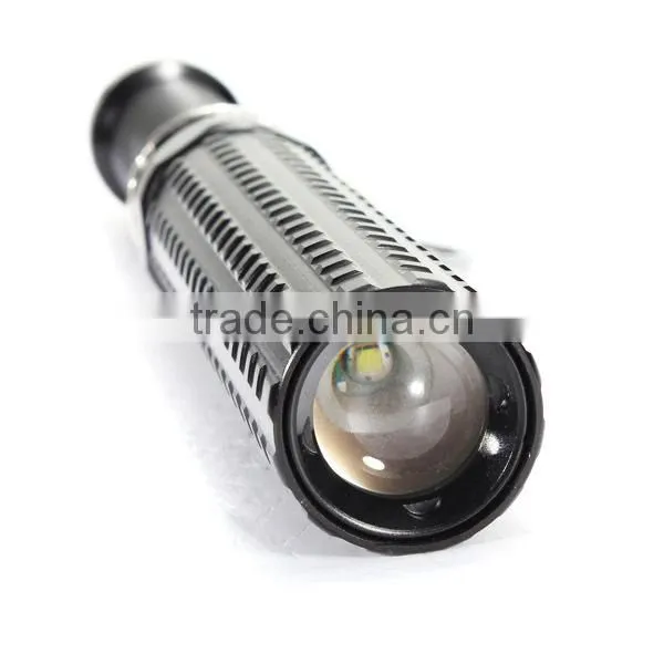 2014 new model B301 self-defensive tactical LED Flashlight aluminium zoom flashlight