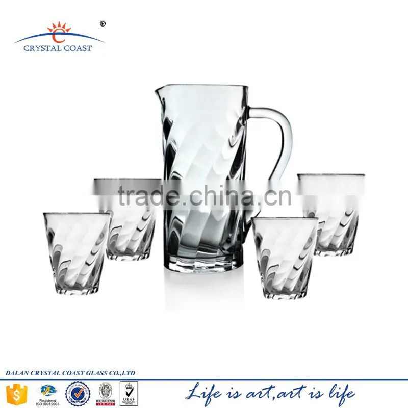 cheap price glass pitcher set with 6 cups