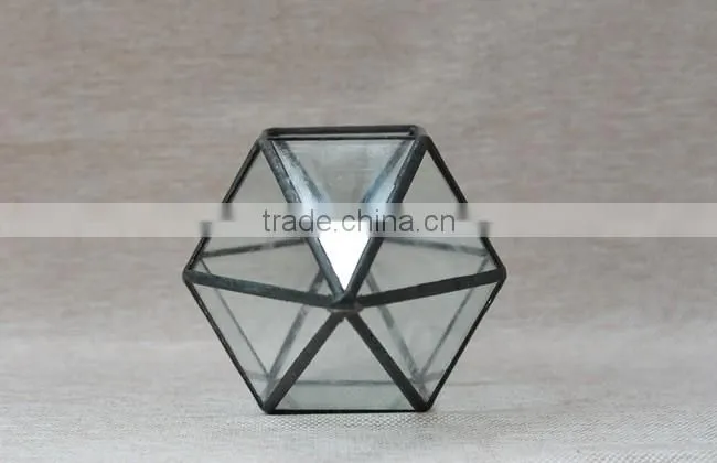 Indoor decor hanging geometric glass terrarium irregular hanging greenhouse