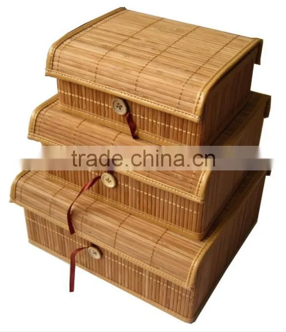 The Fashion Seller Stylish Bamboo Pattern 3 Sets Storage Box