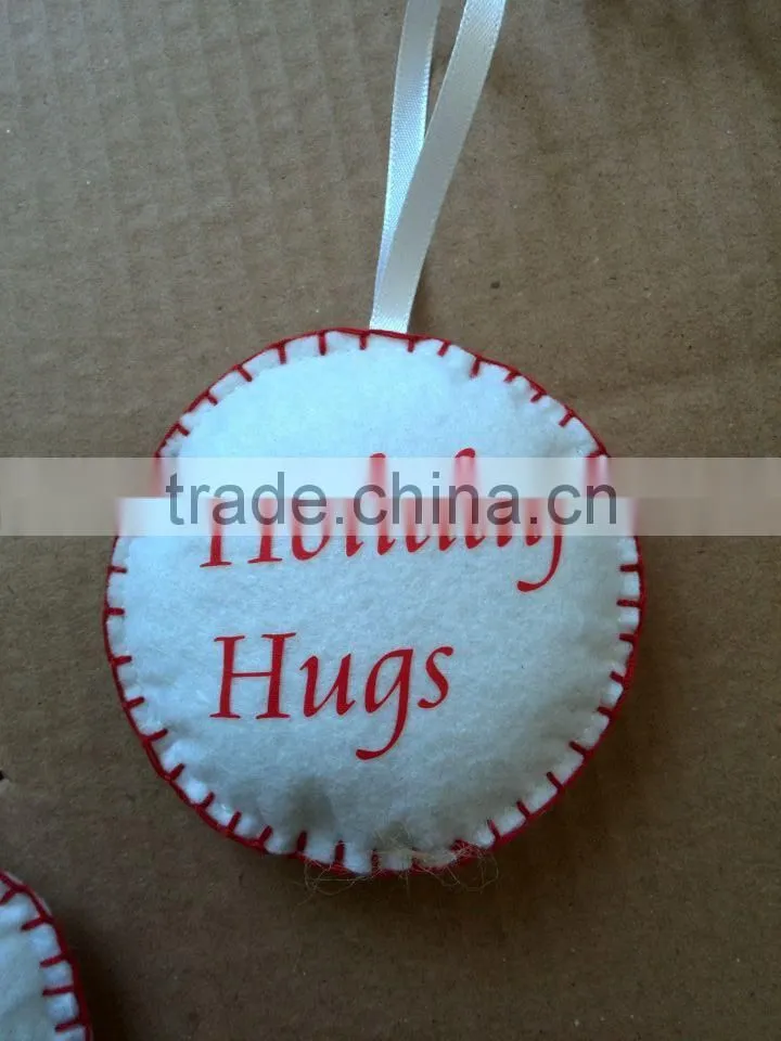 Felt handmade christmas decoration/christmas ornaments, round