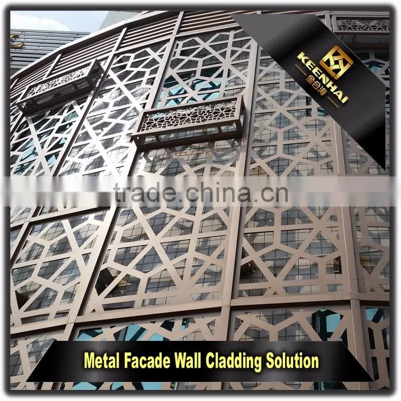 Laser Cutting Decorative Wall Cladding Colored Anodized Aluminium Sheets