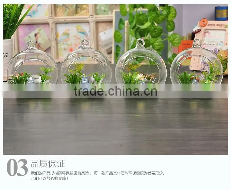 glass craft handmade home decoration hanging glass vase for flowers