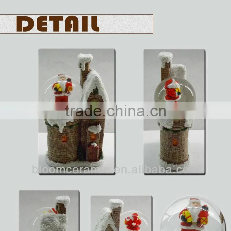 Santa design resin custom water globe