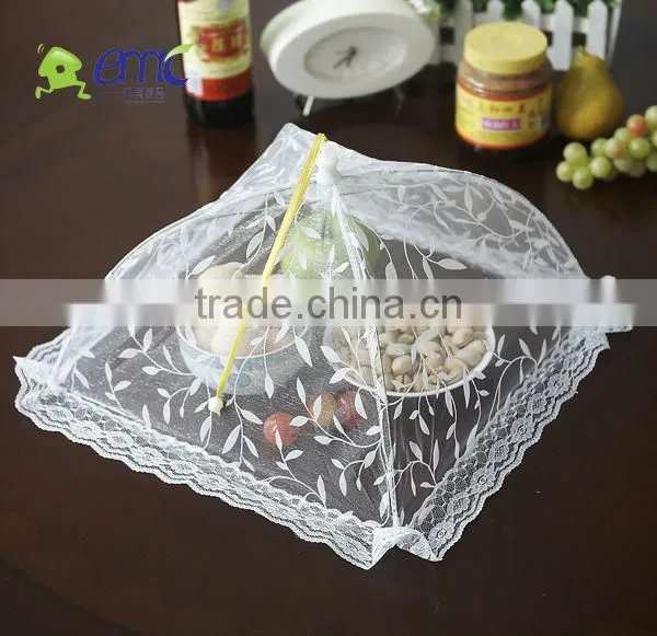 Wholsale white lace style cloth and stainless steel food cover and fruit cover