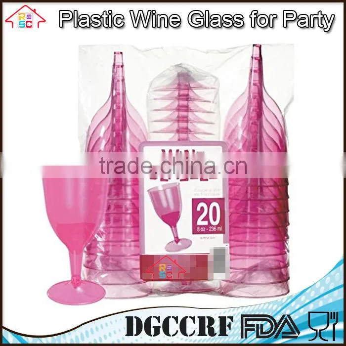 NBRSC Promotional Disposable party Plastic Wine glasses Party drinking Cup champagne goblet