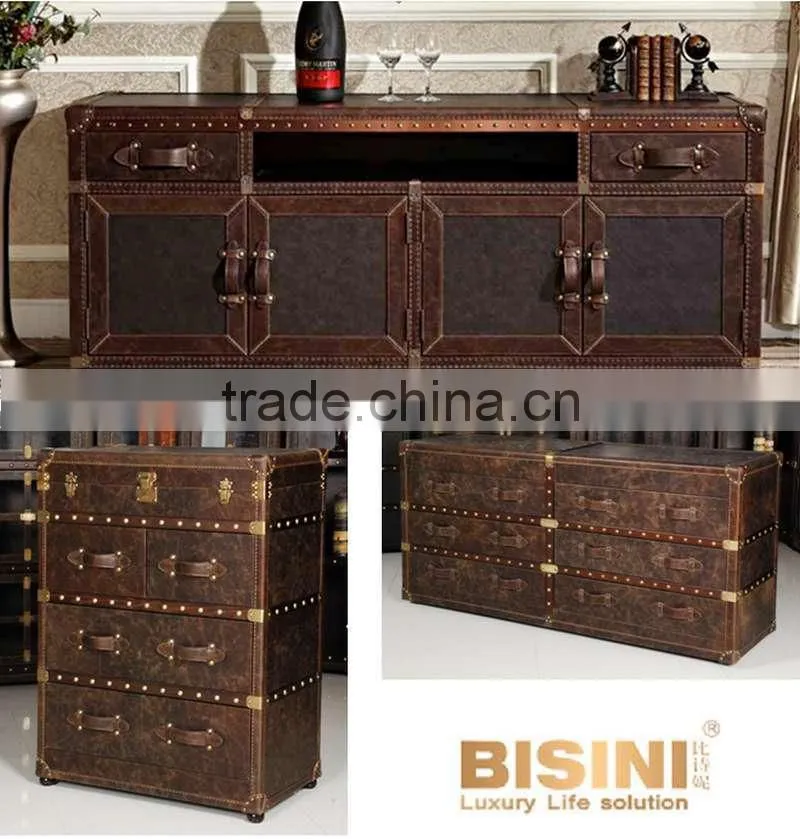BISINI Leather Office Desk, Study Room Desk, Office Furniture (BF08-0246)