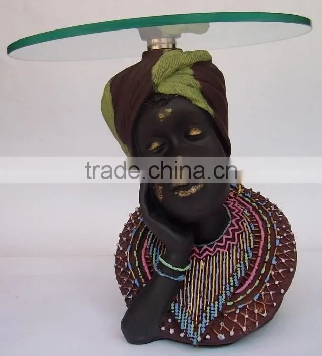 Indian antique lady resin statue