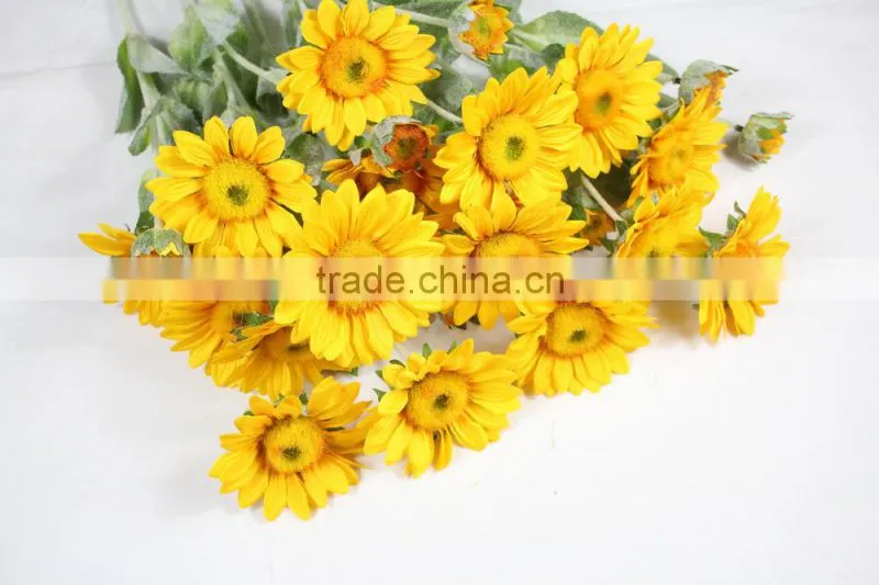Enviroment-friendly Artificial Sunflowers Landscaping Flowers Decorative sunlflowers Plants