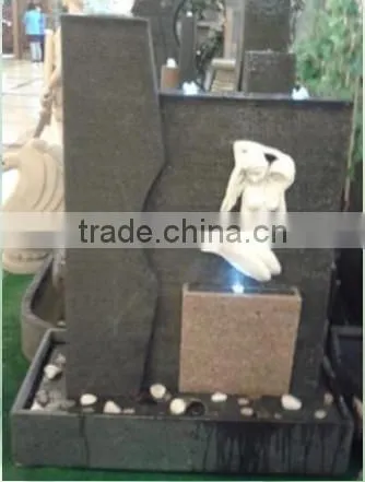 led granite stone fountain restaurant garden stone ornament