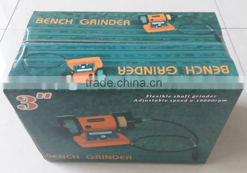 75mm 3in 200w Power Jewelry Mini Bench Grinder Machine Flexible Shaft Grinder Electric China Hobby Tools