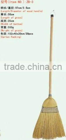 Roofer Detachable steel handle Hard Bristle Broom