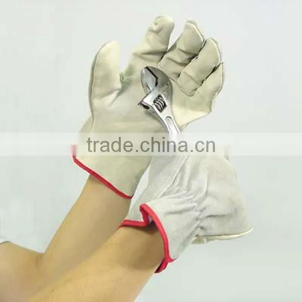 Cow split safety leather gloves/driver gloves ZMR209