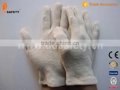 DDSAFETY 2017 Natural Cotton Interlock Anti Static Safety Gloves