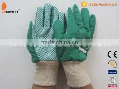 White Knit Wrist Women's Garden Gloves