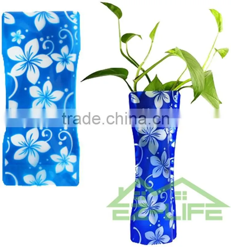Best Creative Environmental Clear Artificial Acrylic Foldable Plastic Vase for food