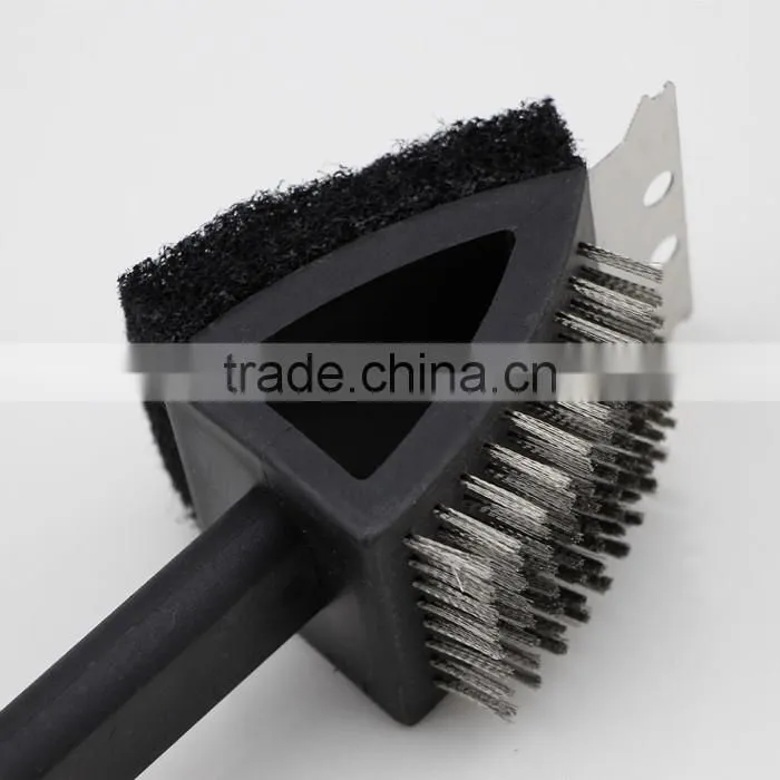 BBQ Grill Cleaning Brush with stainless steel scraper