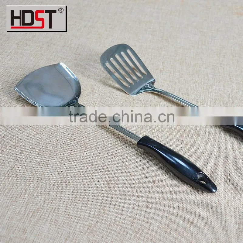 jie yang Low price promotional kitchen utensil set/black plastic handle stainless kitchen utensil set