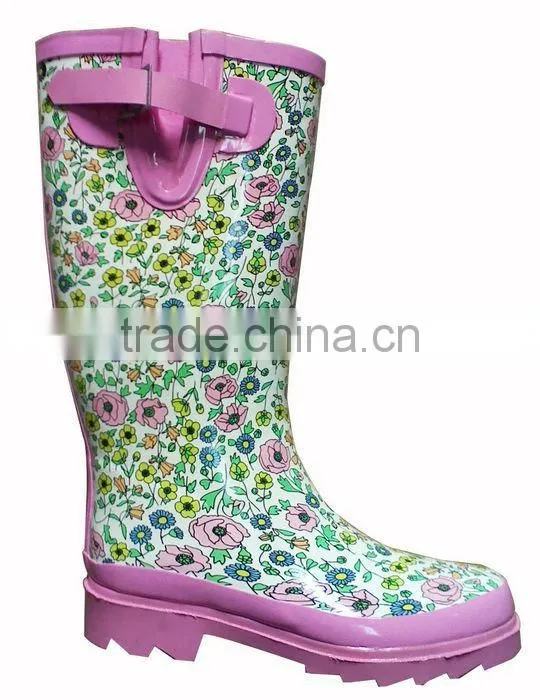 high heels women rubber rain boots