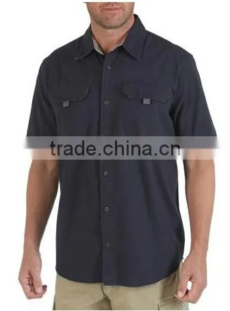 Men's Short Sleeve Canvas Fashion Shirt