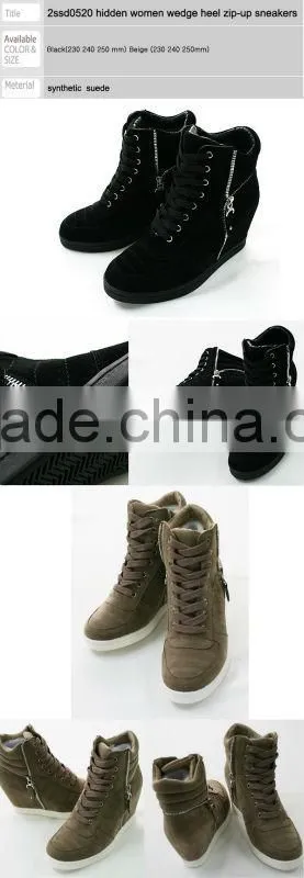 Various hidden wedge heel 4cm tall insole hi-top seankers 2014