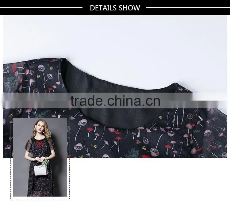 MAXNEGIO Long Summer Lady Dresses Elegant Design Fashion Chiffon Dress
