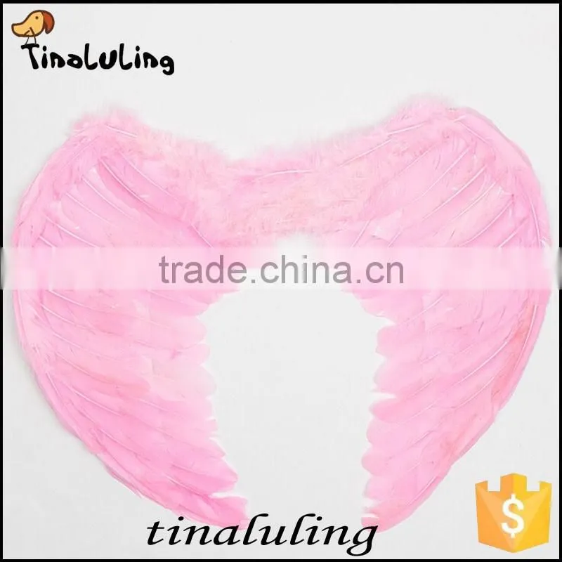 China party supplier big white angle feathers wings for birthday party decorations