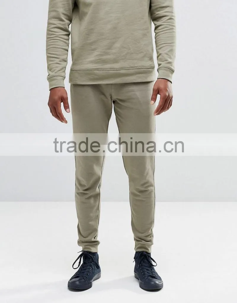 plain men sweatsuit slim fit sets soft cotton spandex tracksuit custom
