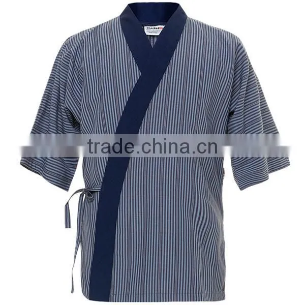 Japanese Style Striped Chef Coat