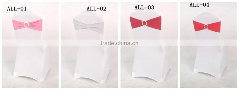 spandex lycra chair bands elastic chair sash with buckle for wedding