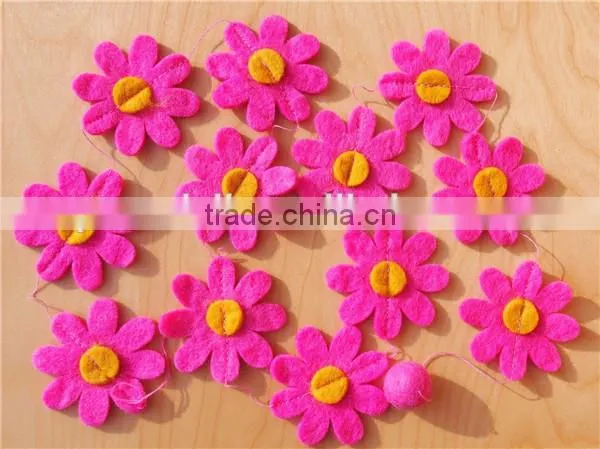 Happy Easterdecoration Felt Bunting Garland Banner Eggs handmade felt ornaments
