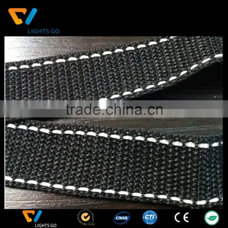 custom polyester webbing logo/glowing webbing/construction colored webbing