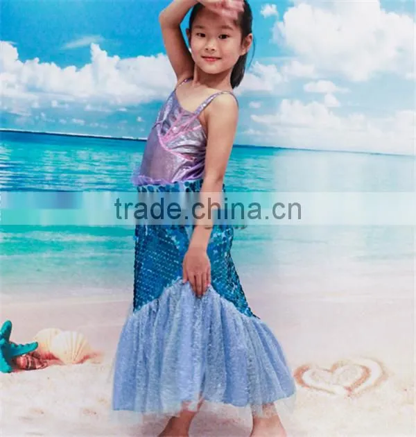 New arrival Mermaid dress for girls Mermaid costume girls dress wholesale