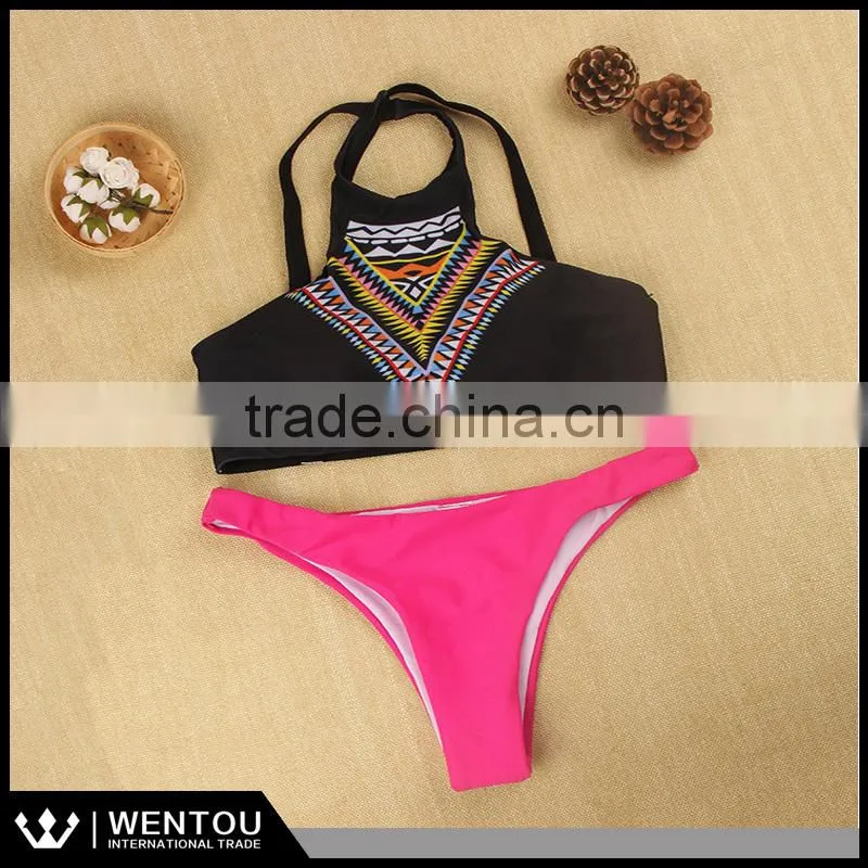 Hot Sell Fashion Pringting Vintage Sexy Brazilian Bikini