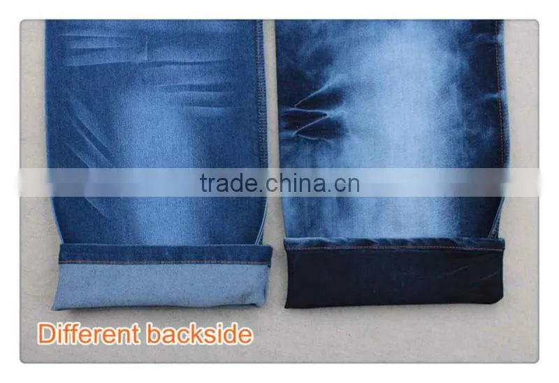 B2081 2014 mercerized cotton poly big stretch compact siro spinning denim fabric price