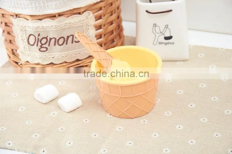 PS ice cream cup,ice cream cup with spoon