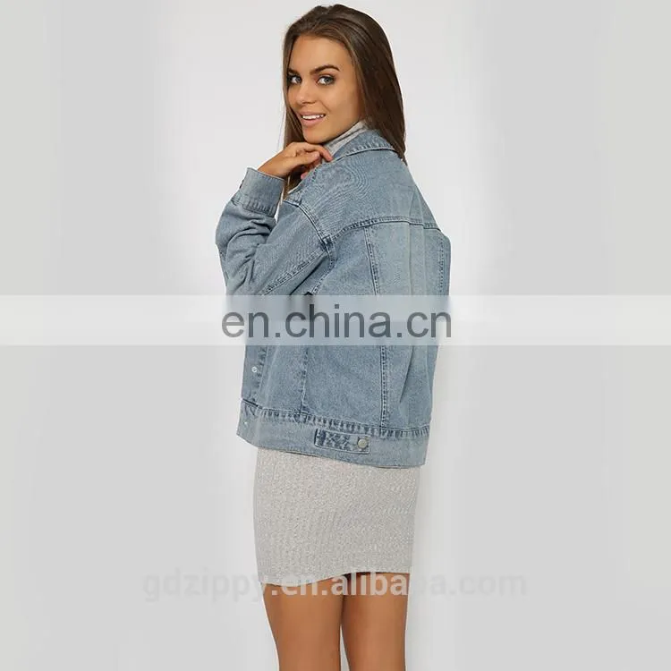 2015 Women long sleeve Denim Jacket Lady Denim Vest