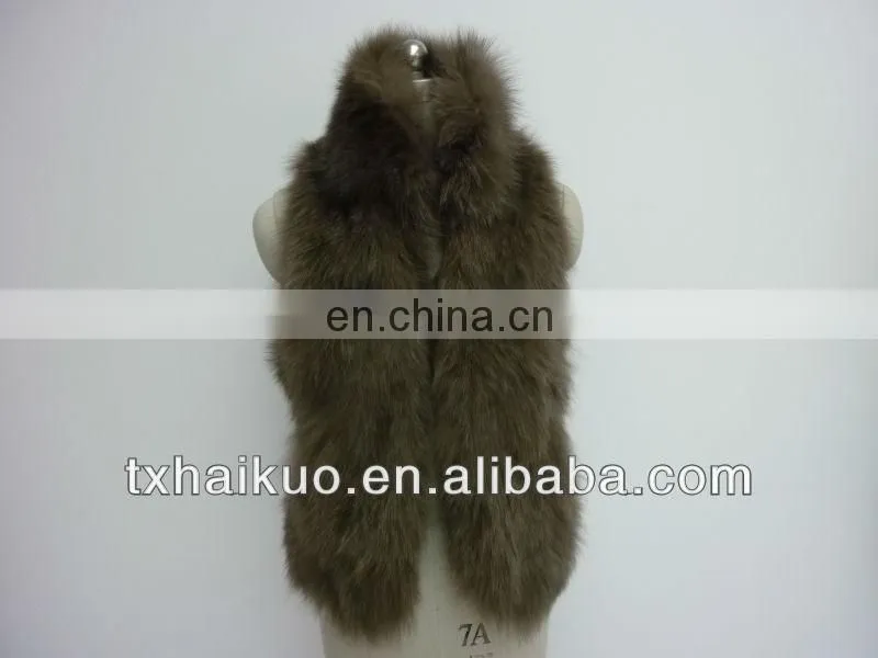 2013 fox fur stand collar vest