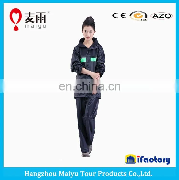 maiyu polyester raincoat with reflective tapes