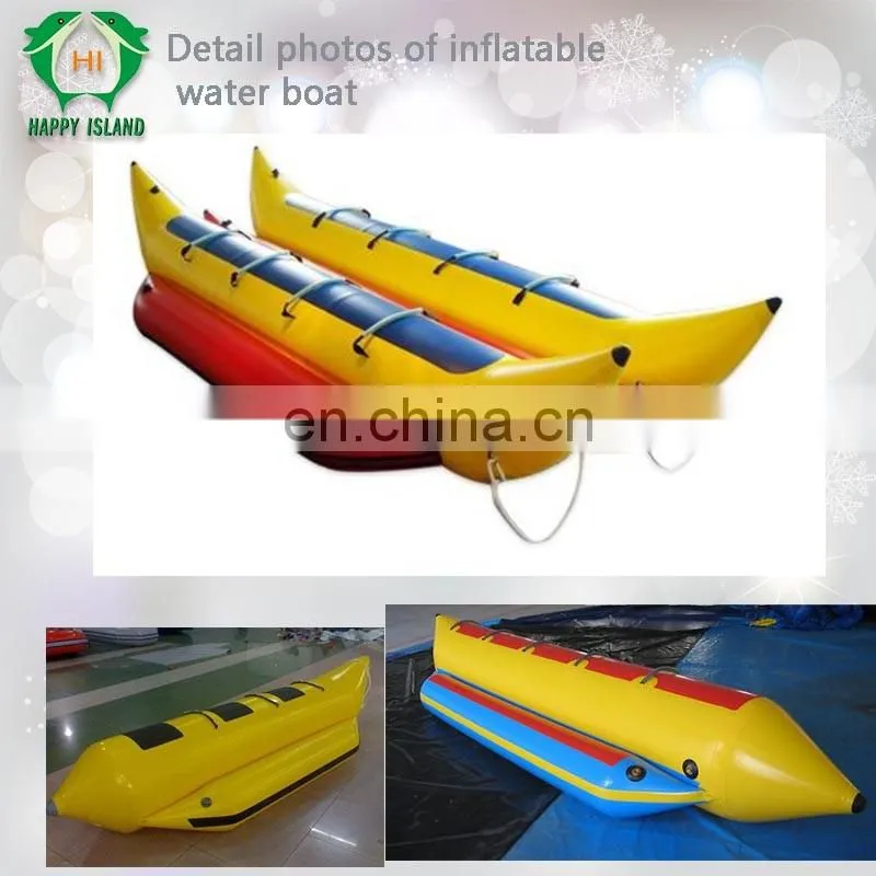 HI Hot sale inflatable banana boat,giant water boat inflatable ,inflatable water toy
