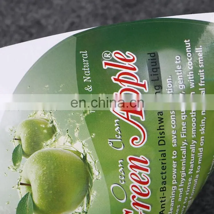 Customized cheaper price Special shaped detergent cleaning PVC self adhesive stickers for market fruit label