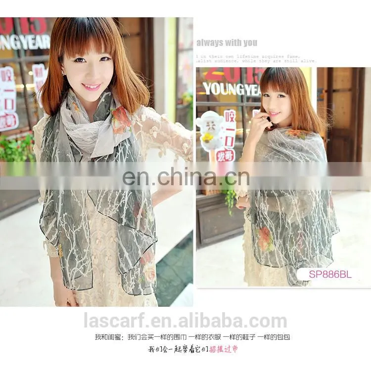 2015fashion style newest high quality silk georgette digital printing cappa(SP886BL)