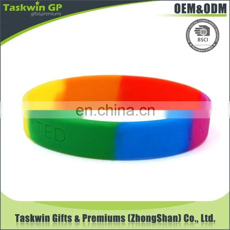 high quality arts and crafts rubber gift silicone bracelet/silicone wristband for promotional gift