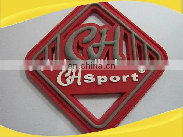 Fashion soft rubber/pvc labels with clothing brand logo