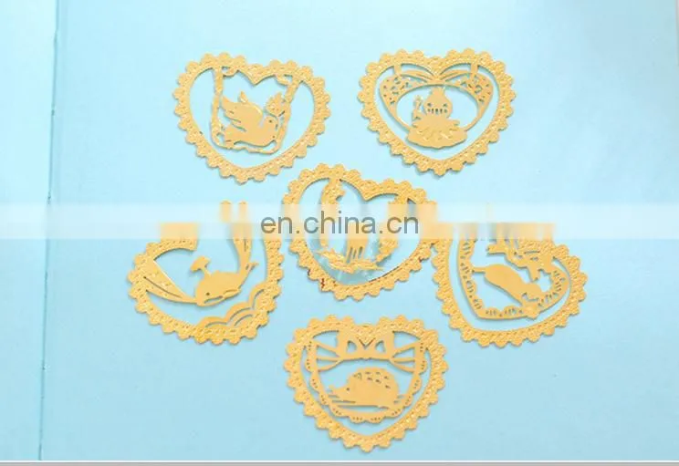 Korea metal colored bookmark, cheap wholesale animal bookmarks
