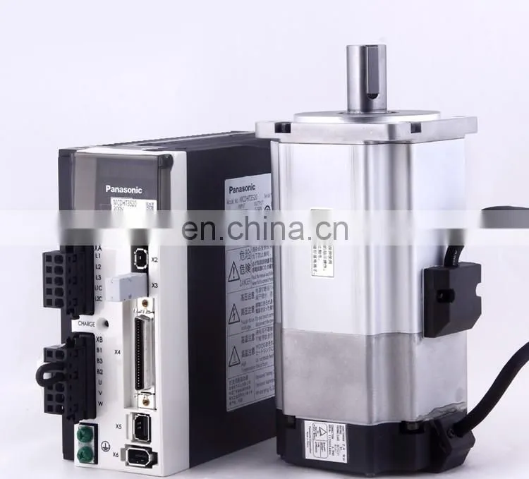 Original Panasonic 750W servo motor with drive MSMJ082G1U+MCDKT3520CA1 for cnc router