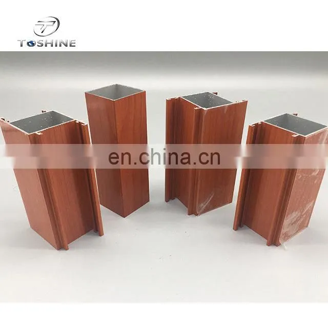 Wood Grain Powder Coating Aluminium Extrusion Products 6063 6061 T4 T5 T6