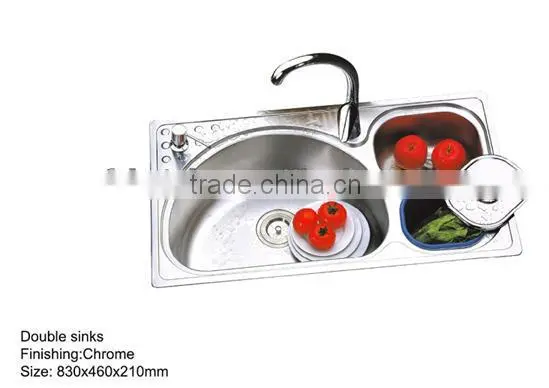 Square Double Sink Stainless Steel Kitchen Sink Garden Outdoor Sink