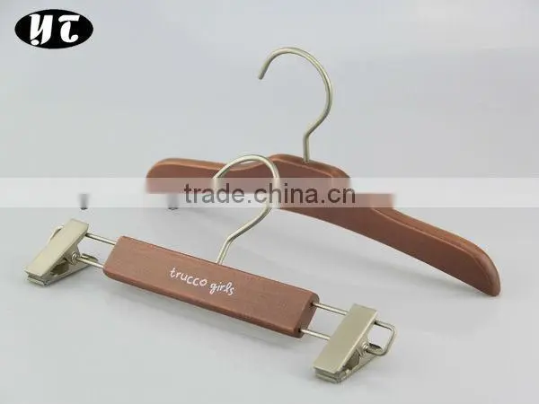 HA442 laminated pants hanger with clips